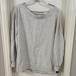 Abercrombie  Gray Women's off the shoulder Sweater